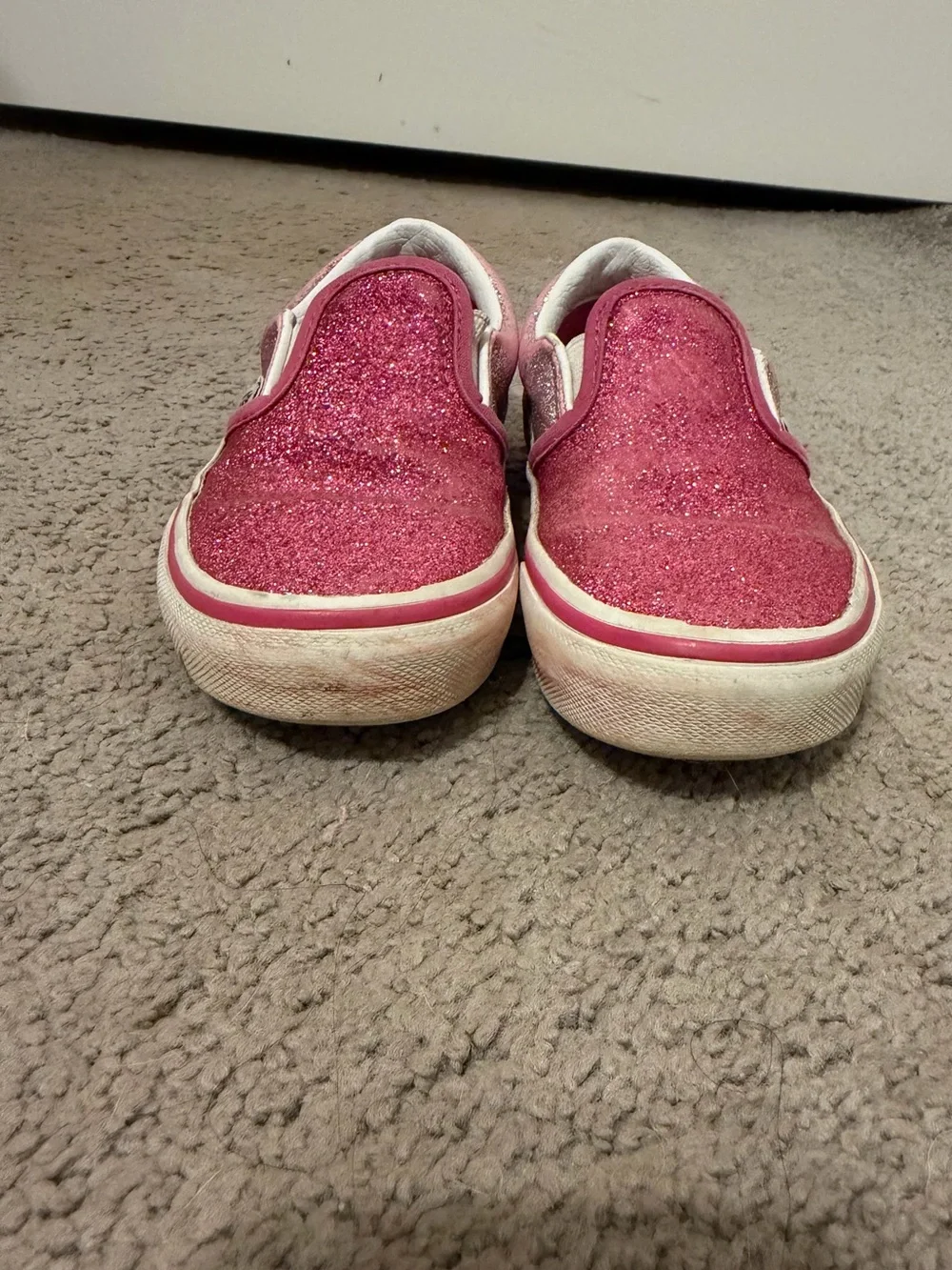 Vans Kids' Slip-On Glitter Sneakers - Pink size 11